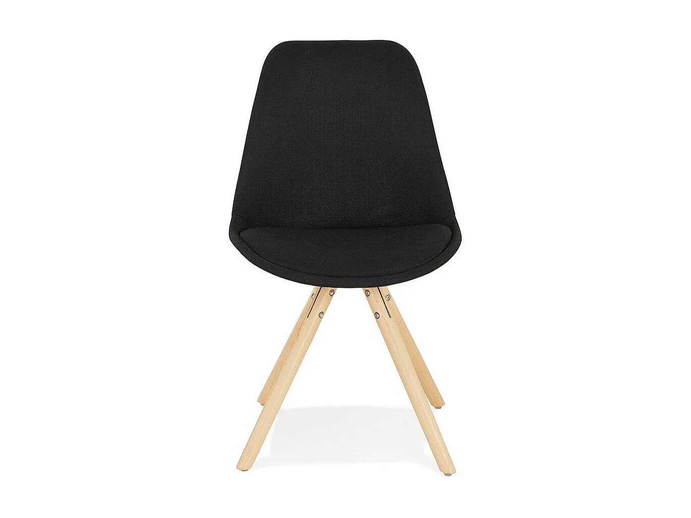 Chaise Scandinave "Lademo" 82cm Noir & Naturel
