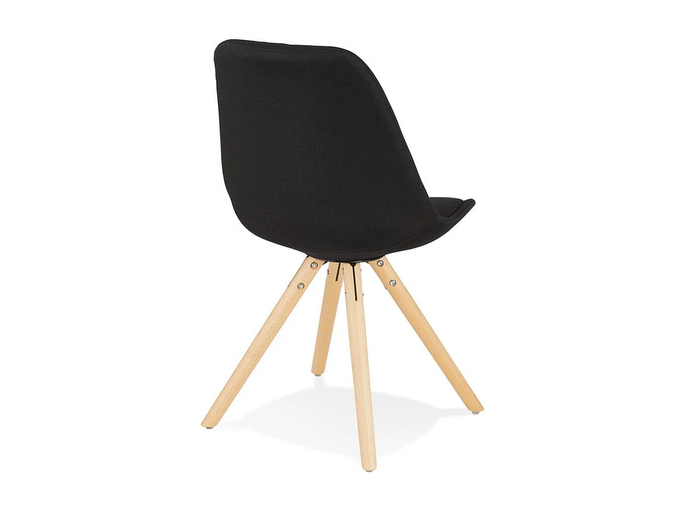 Chaise Scandinave "Lademo" 82cm Noir & Naturel
