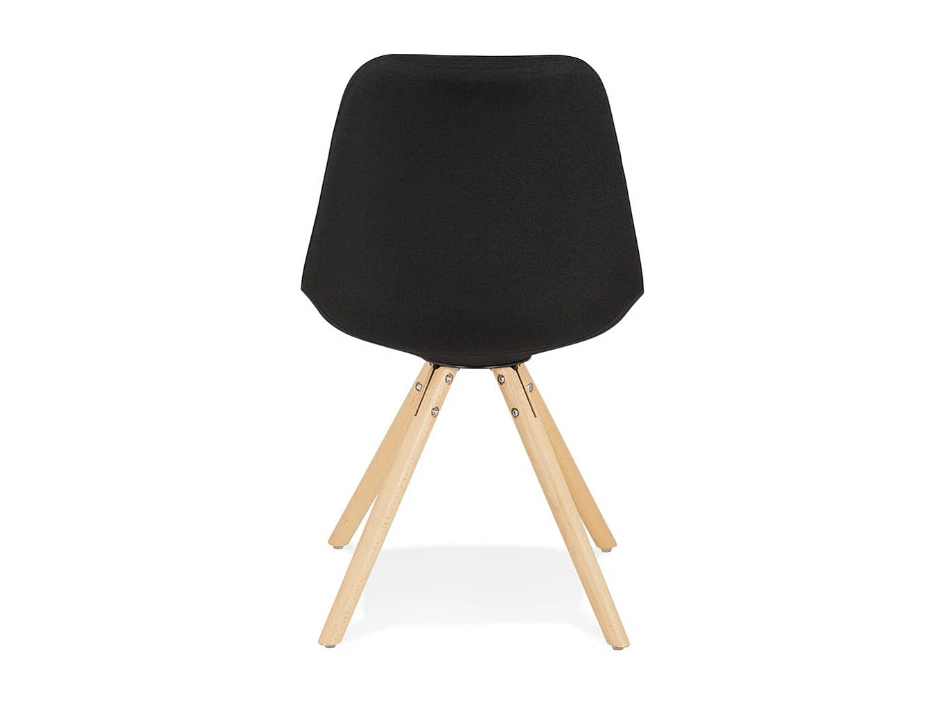 Chaise Scandinave "Lademo" 82cm Noir & Naturel