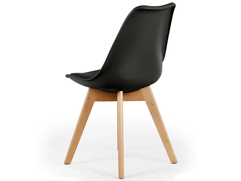 Lot de 2 chaises style scandinave Bovary Noir