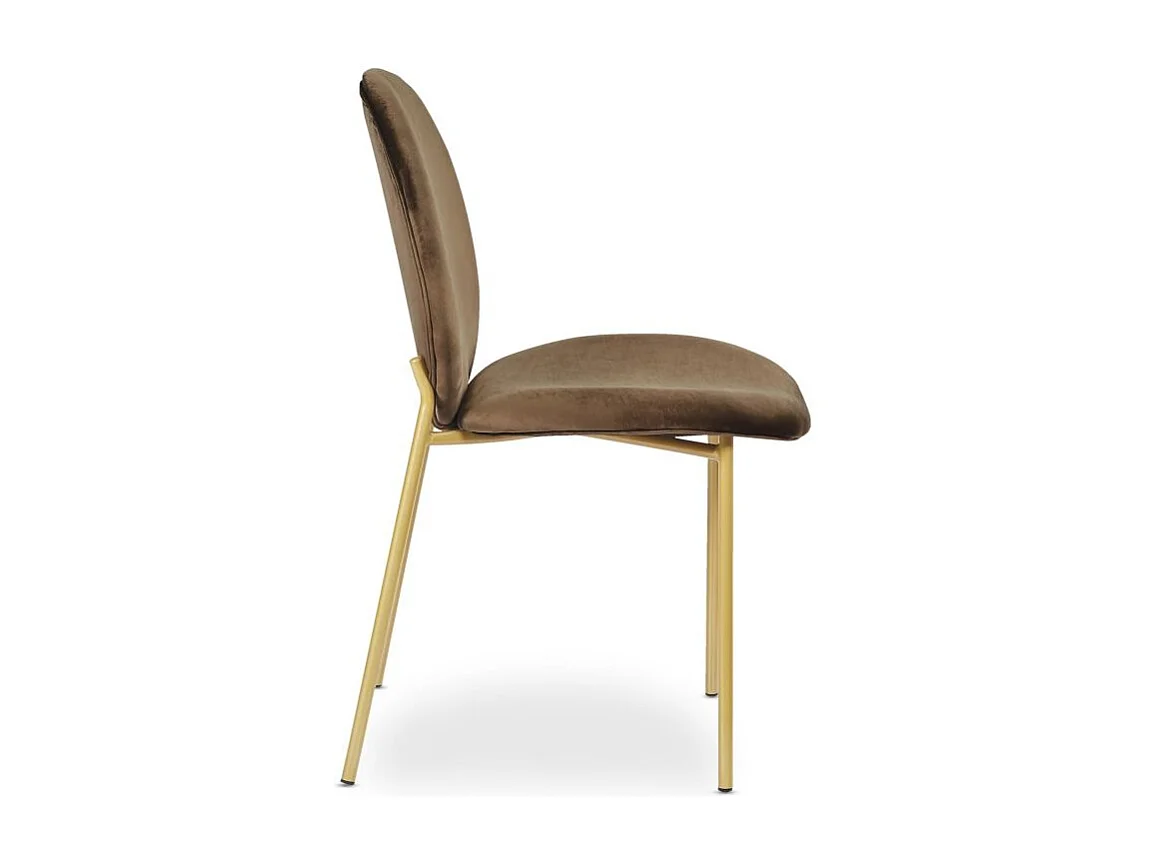 Lot de 2 chaises médaillon Irene Velours Camel