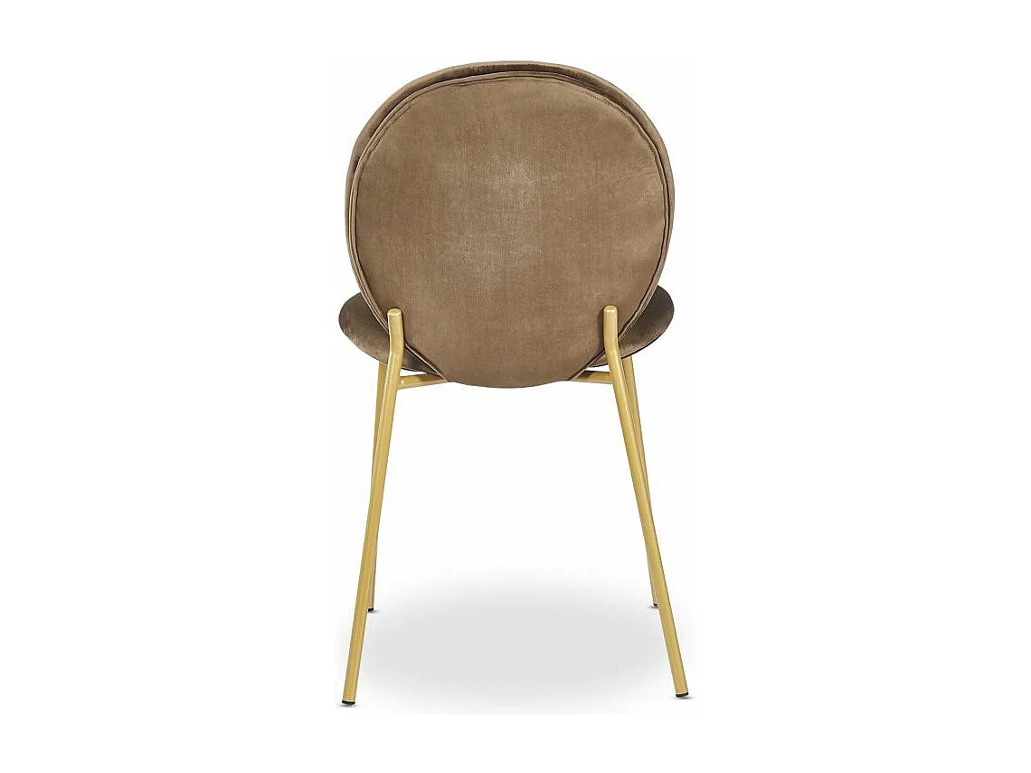 Lot de 2 chaises médaillon Irene Velours Camel