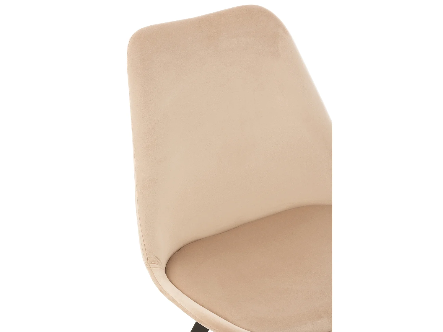 Silla Serano de metal y textil beige L 55 cm