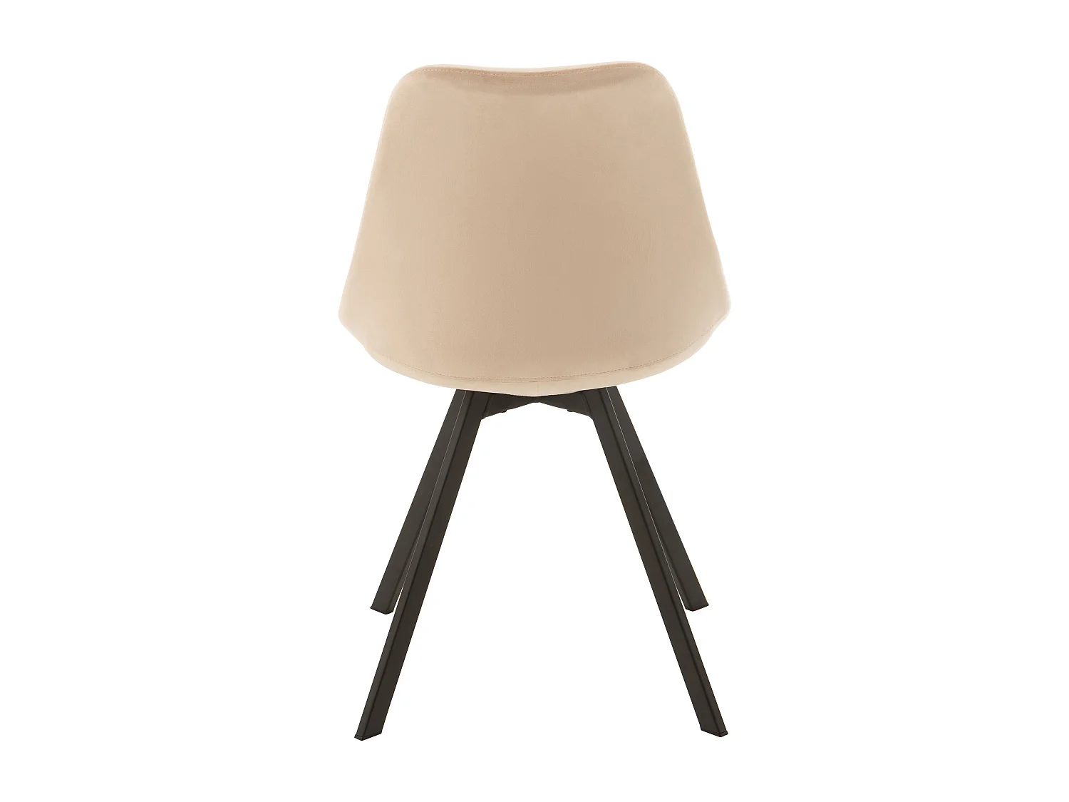 Silla Serano de metal y textil beige L 55 cm