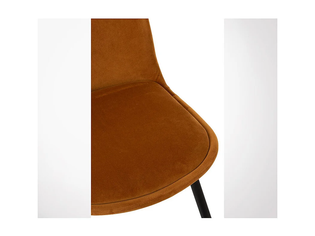 Chaise Design "Claire" 87cm Ocre