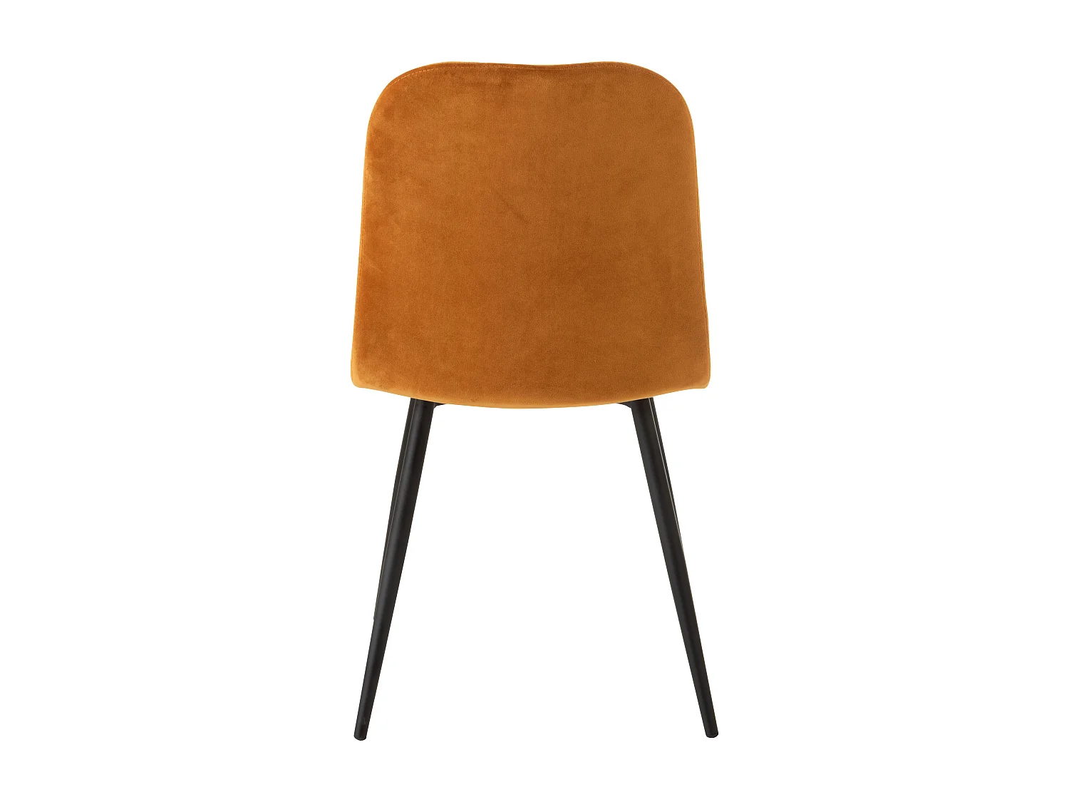 Silla Olga de metal y tela ocre L 44,5 cm