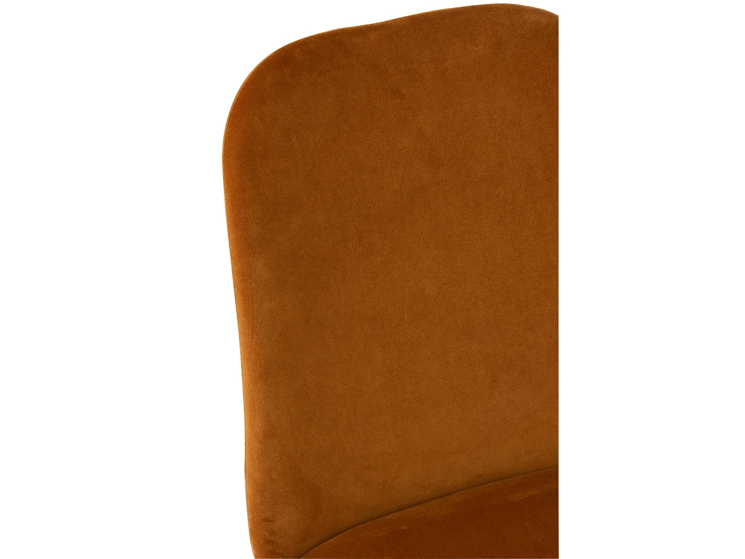 Silla Olga de metal y tela ocre L 44,5 cm