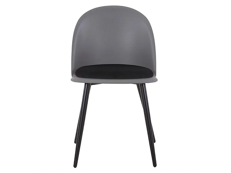 Lot de 4 chaises Fuji Gris et Noir