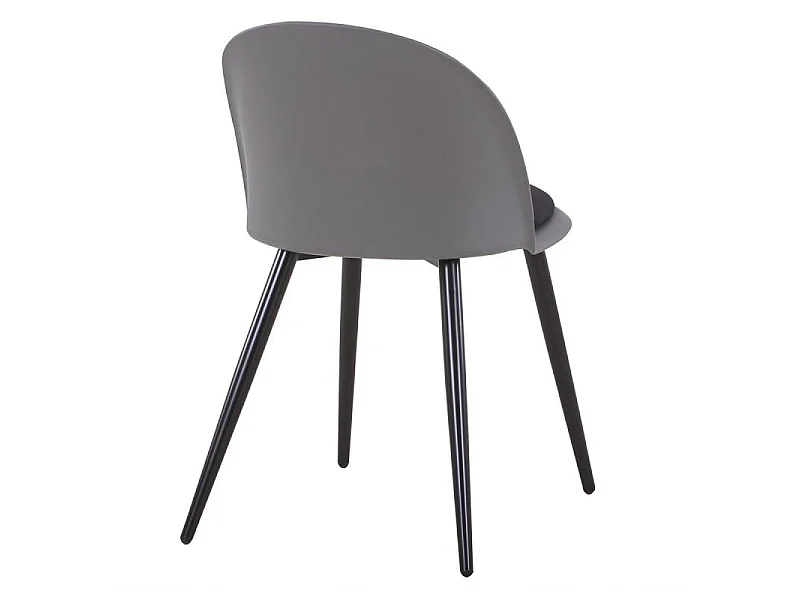 Lot de 4 chaises Fuji Gris et Noir