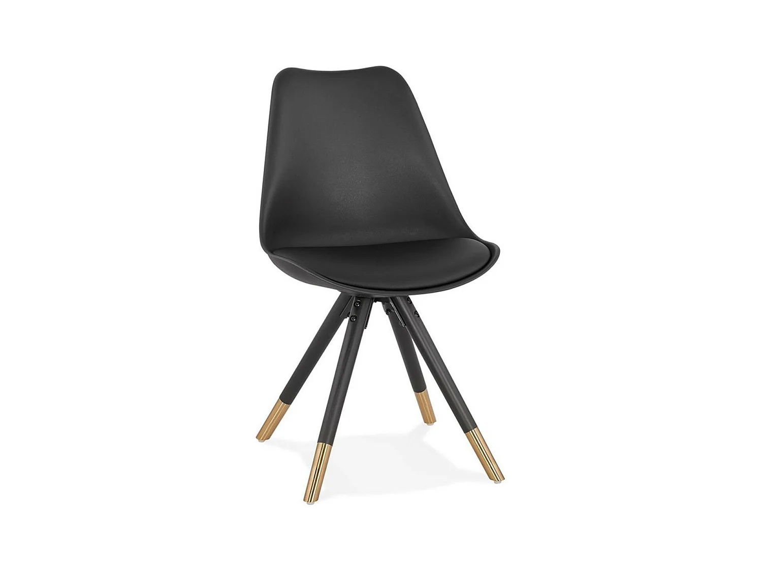 Chaise Design "Aliena" 82cm Noir & Or