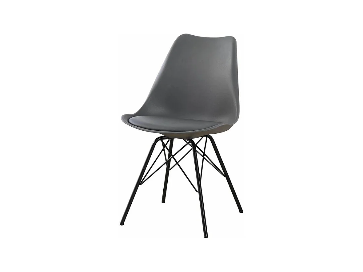 Lot de 4 Chaises Design "Lipscomb" 84cm Gris