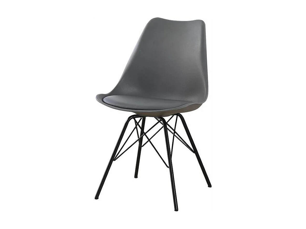 Lot de 4 Chaises Design "Lipscomb" 84cm Gris