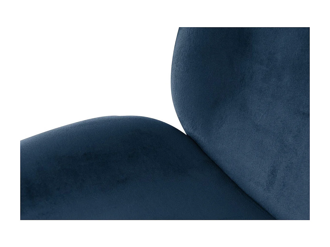 Lot de 2 Chaises Design "Charlize" 90cm Bleu & Or