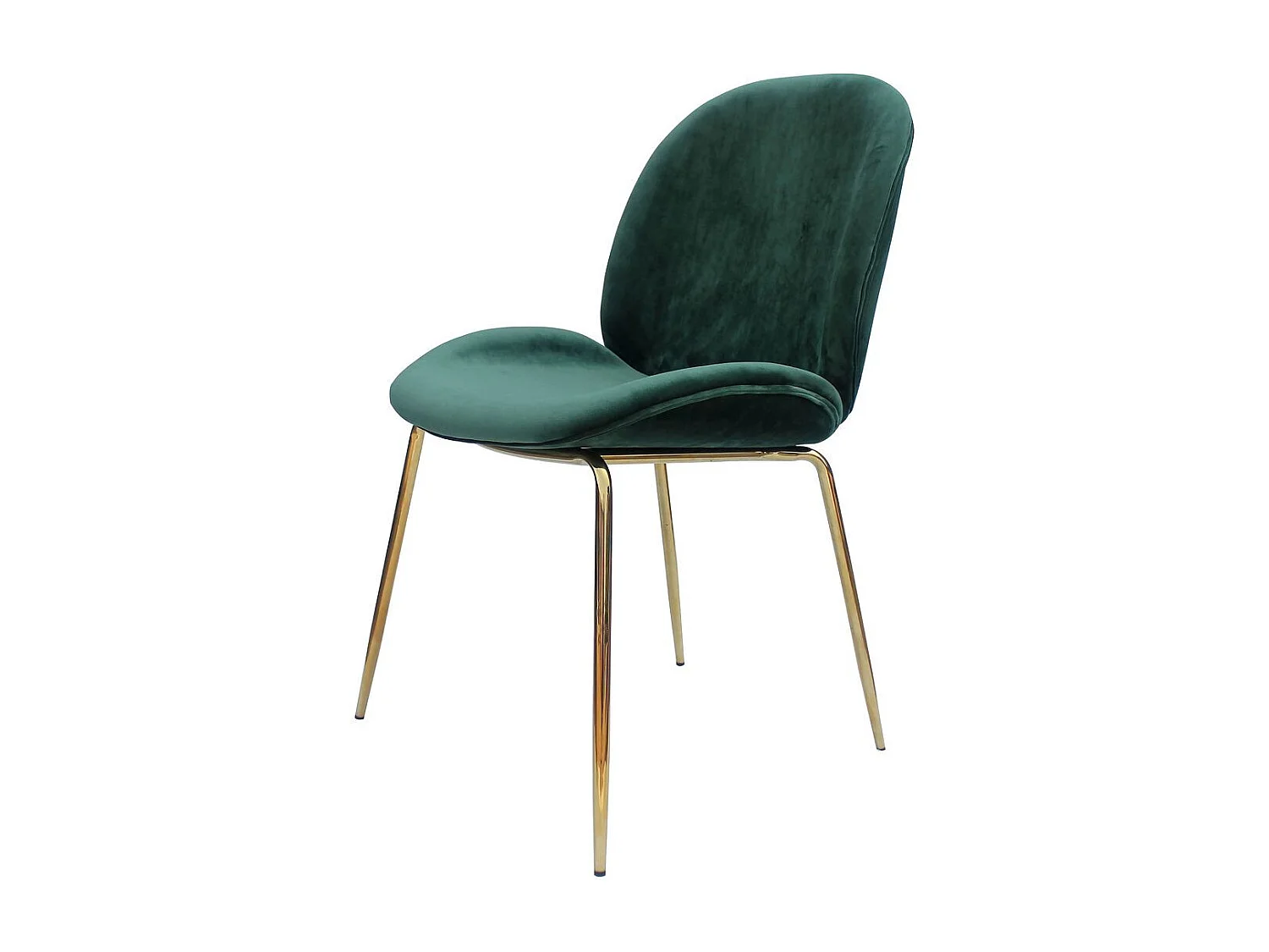 Lot de 2 Chaises Design "Charlize" 90cm Vert & Or