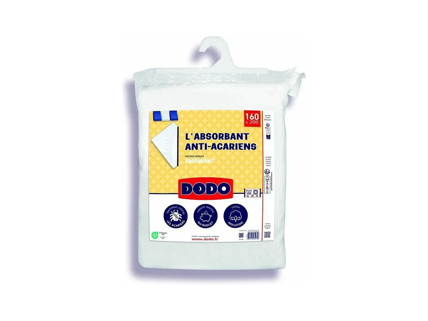 Protege matelas coton absorbant et anti acariens 160 x 200 cm