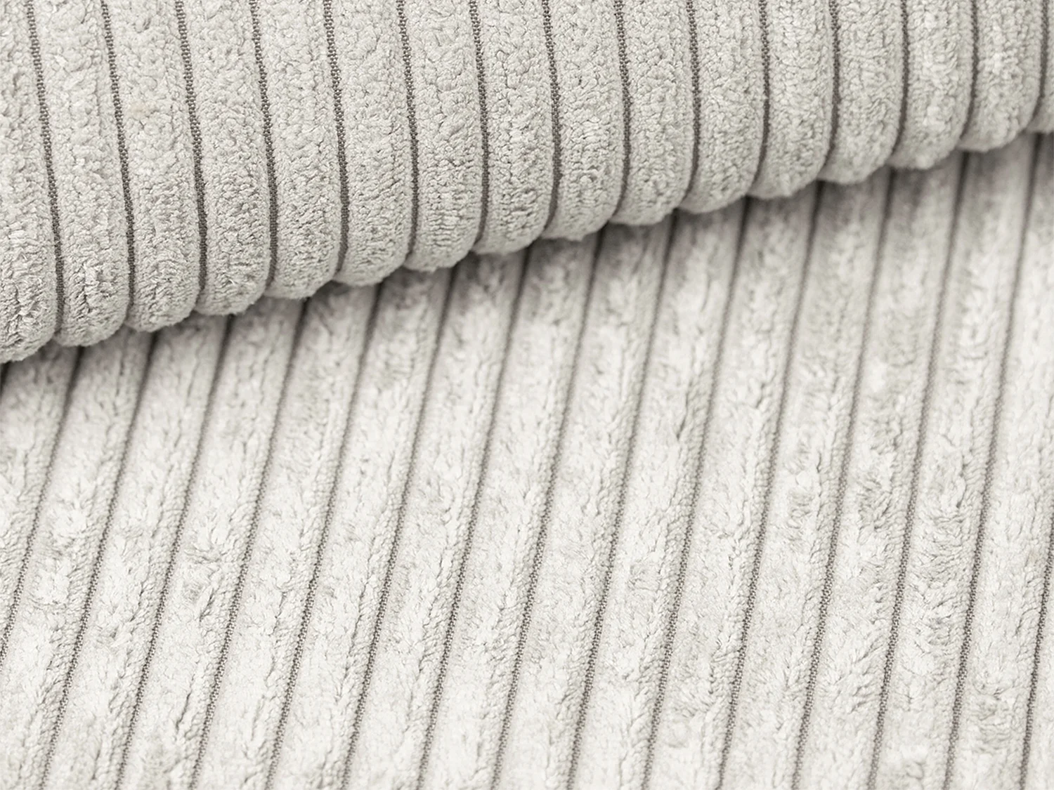 Kanapa 3-osobowa rozkładana typu express z kremowej tkaniny - Miejsce do spania 140 cm - Materac 16 cm - MONDOVI