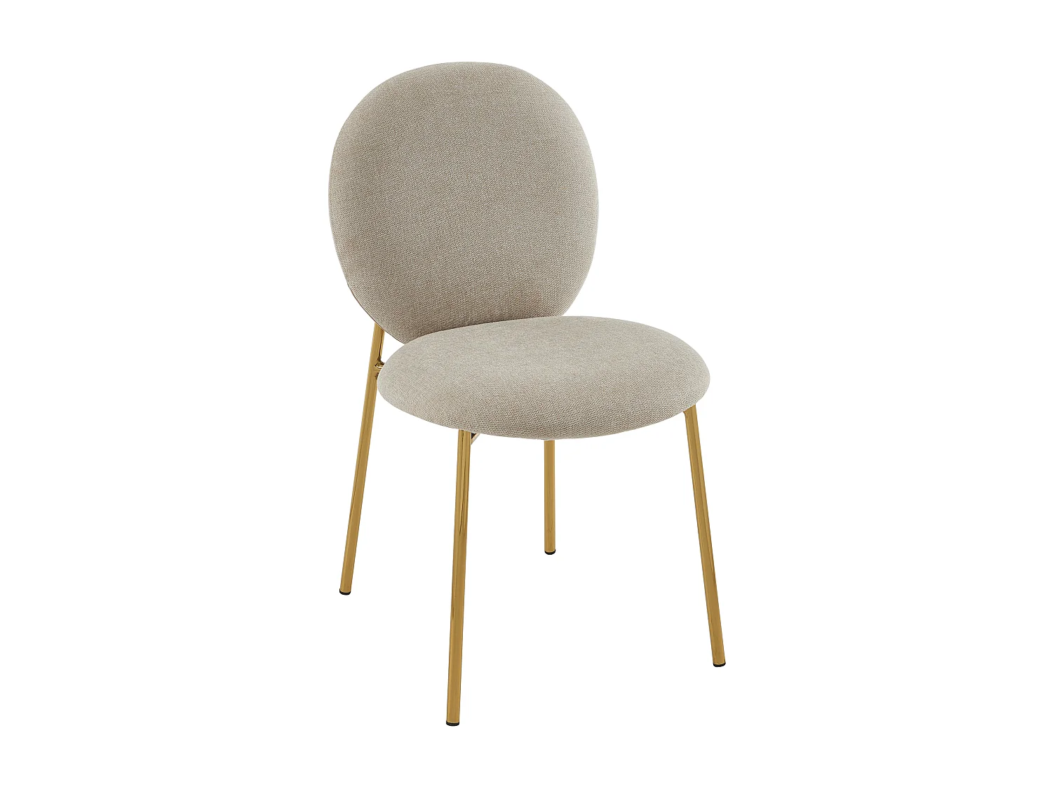 Lot de 2 chaises en tissu et métal doré - Beige - ASTRENA de Pascal Morabito