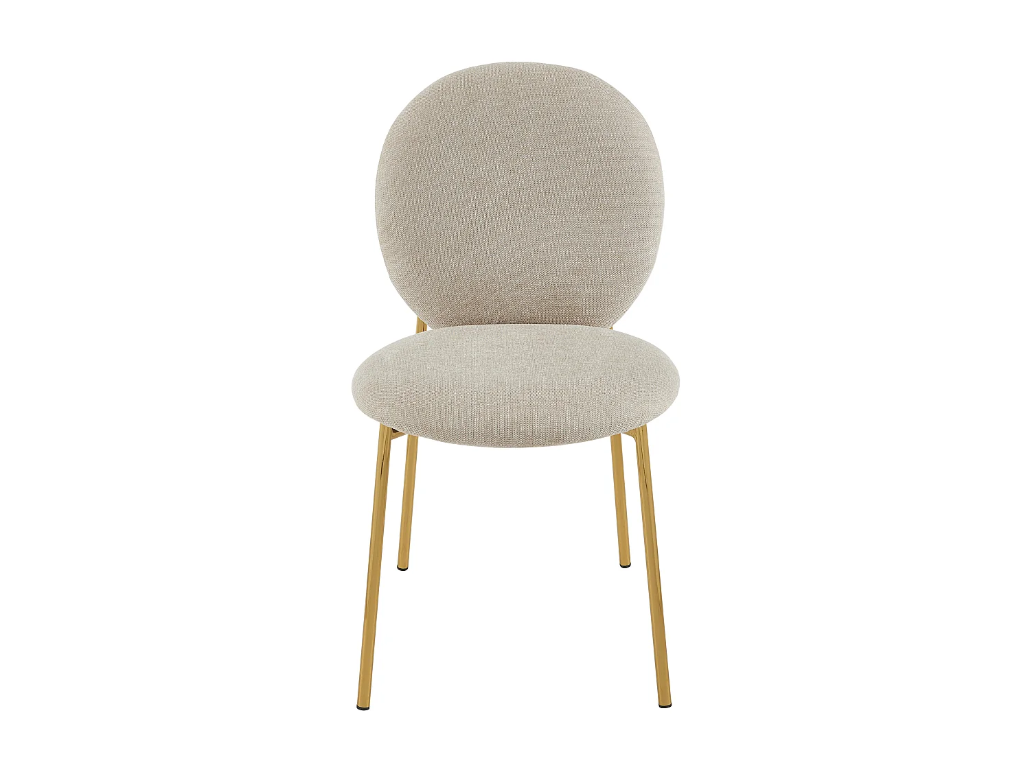 Lot de 2 chaises en tissu et métal doré - Beige - ASTRENA de Pascal Morabito