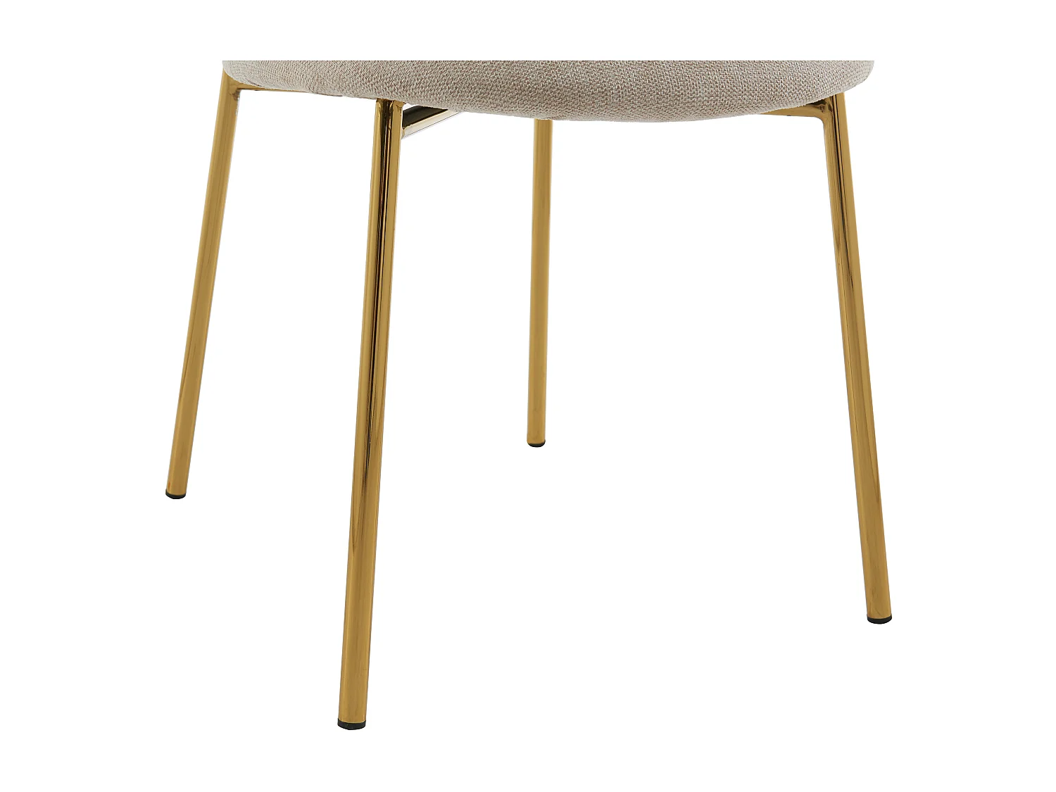 Lot de 2 chaises en tissu et métal doré - Beige - ASTRENA de Pascal Morabito