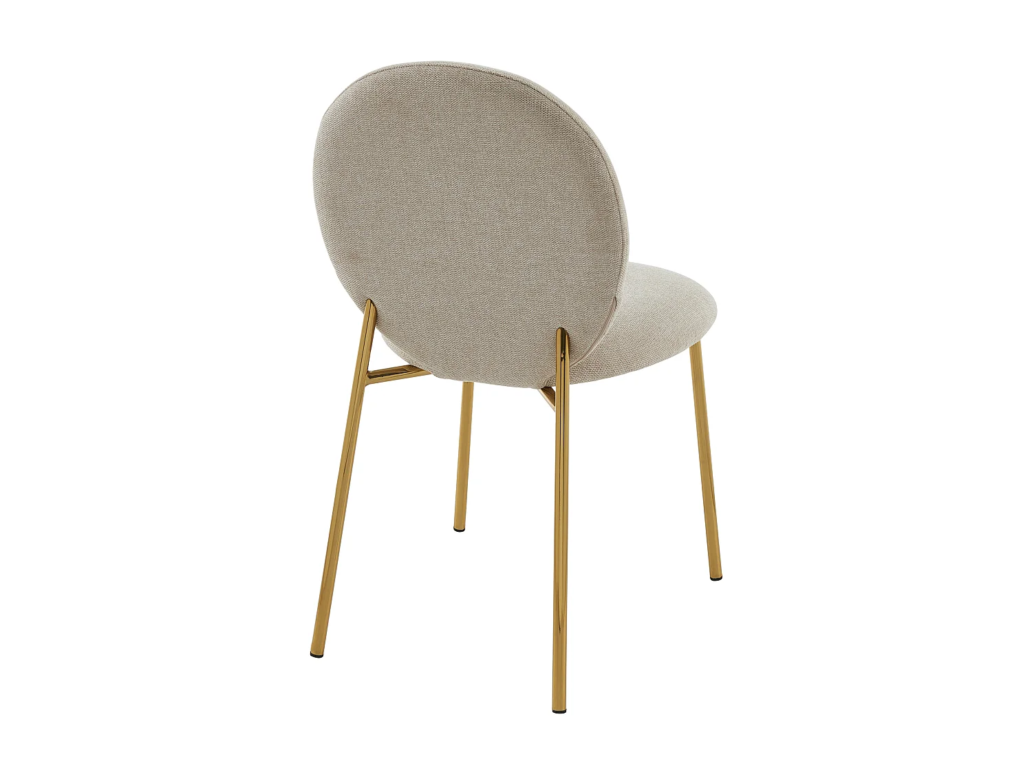 Lot de 2 chaises en tissu et métal doré - Beige - ASTRENA de Pascal Morabito