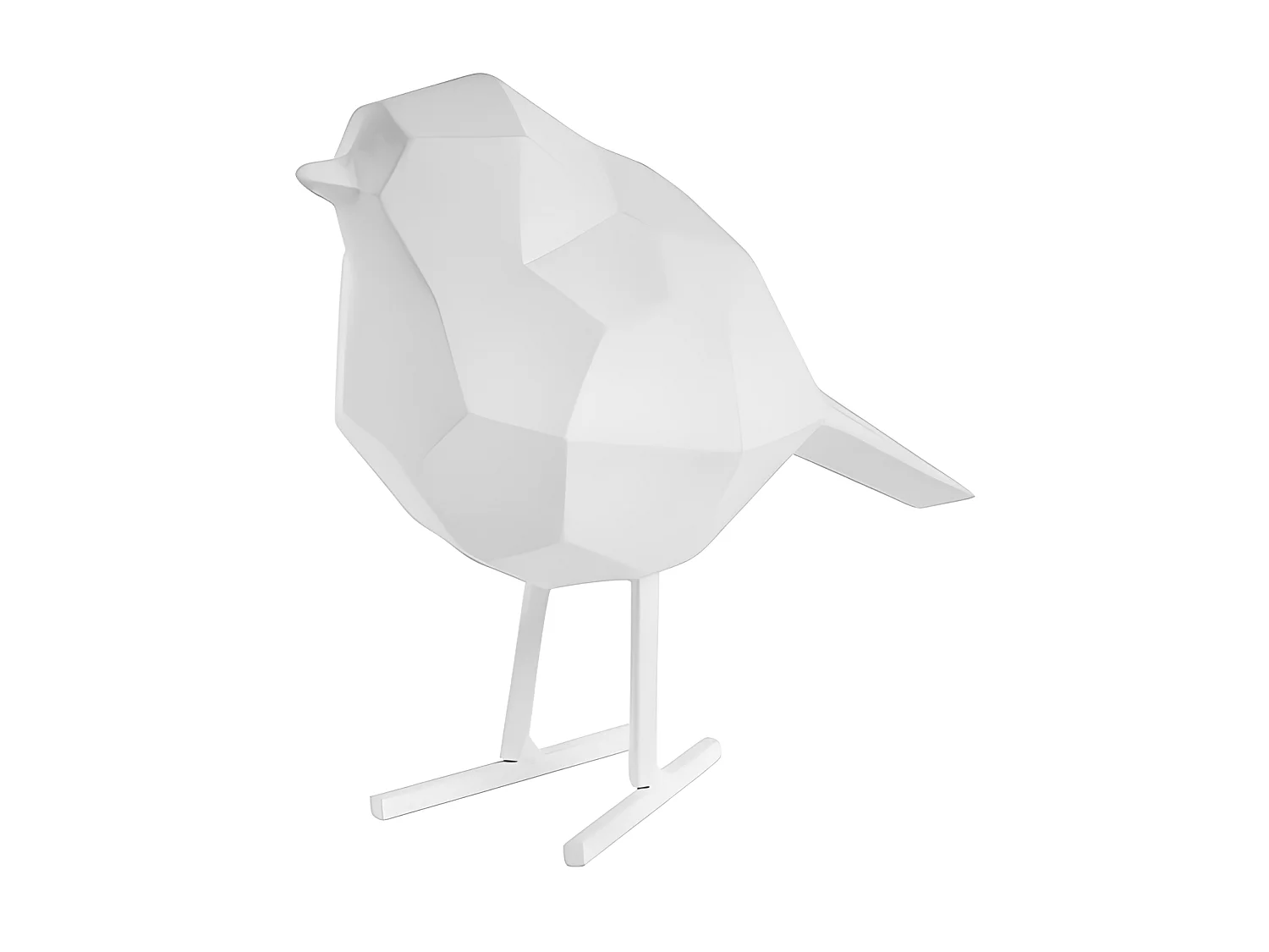 Pájaro de resina mate Origami 17cm