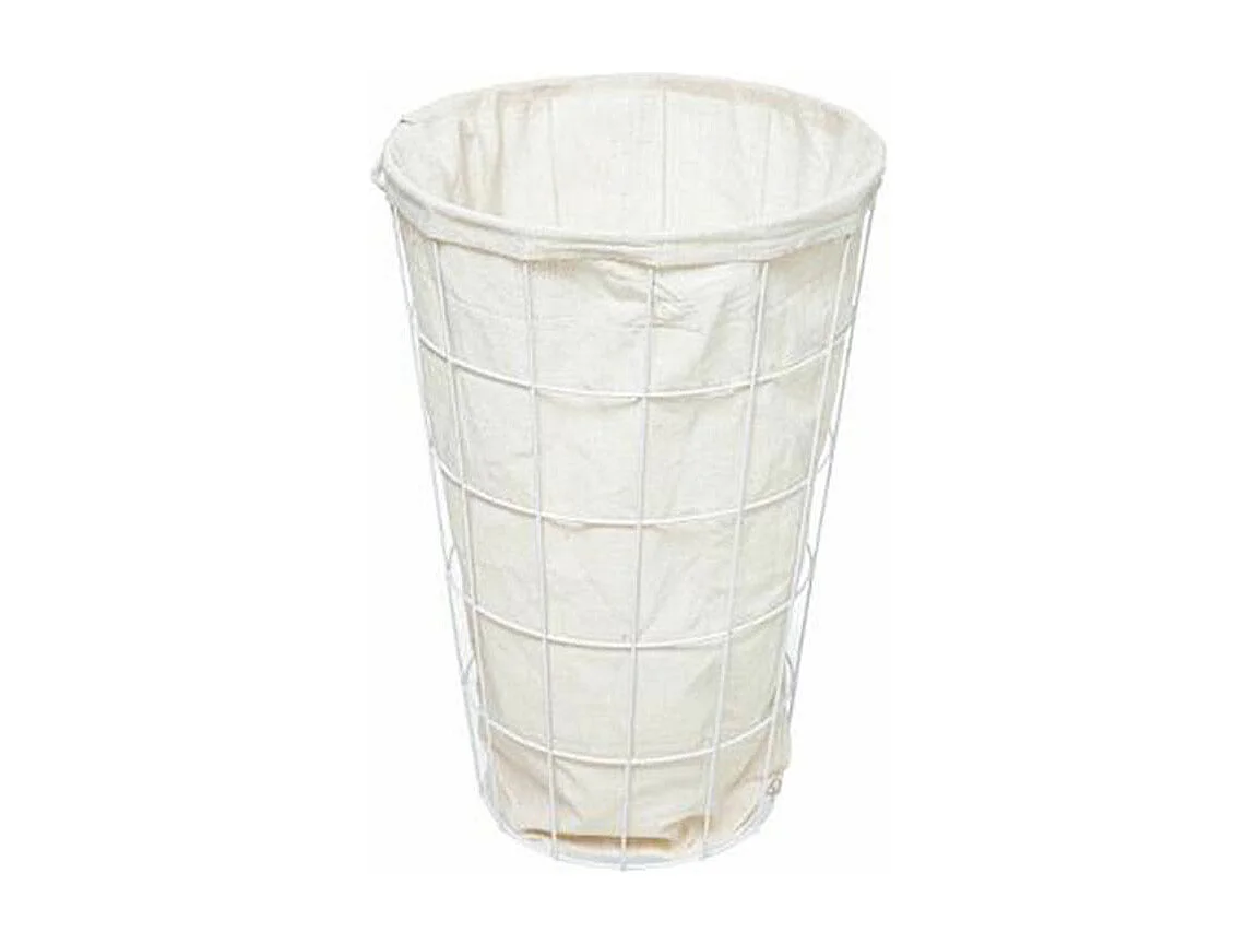 Panier à Linge Déco "Modern" 42L Blanc