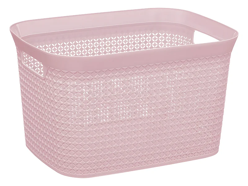 Panier de Rangement "Scandi" 25L Rose