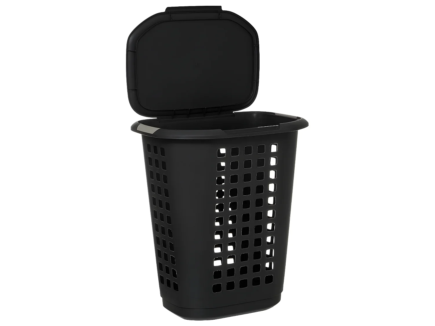 Panier à linge 63L Gris Foncé 2 poignées renforcées L 53.5 x P 39 x H 60 cm