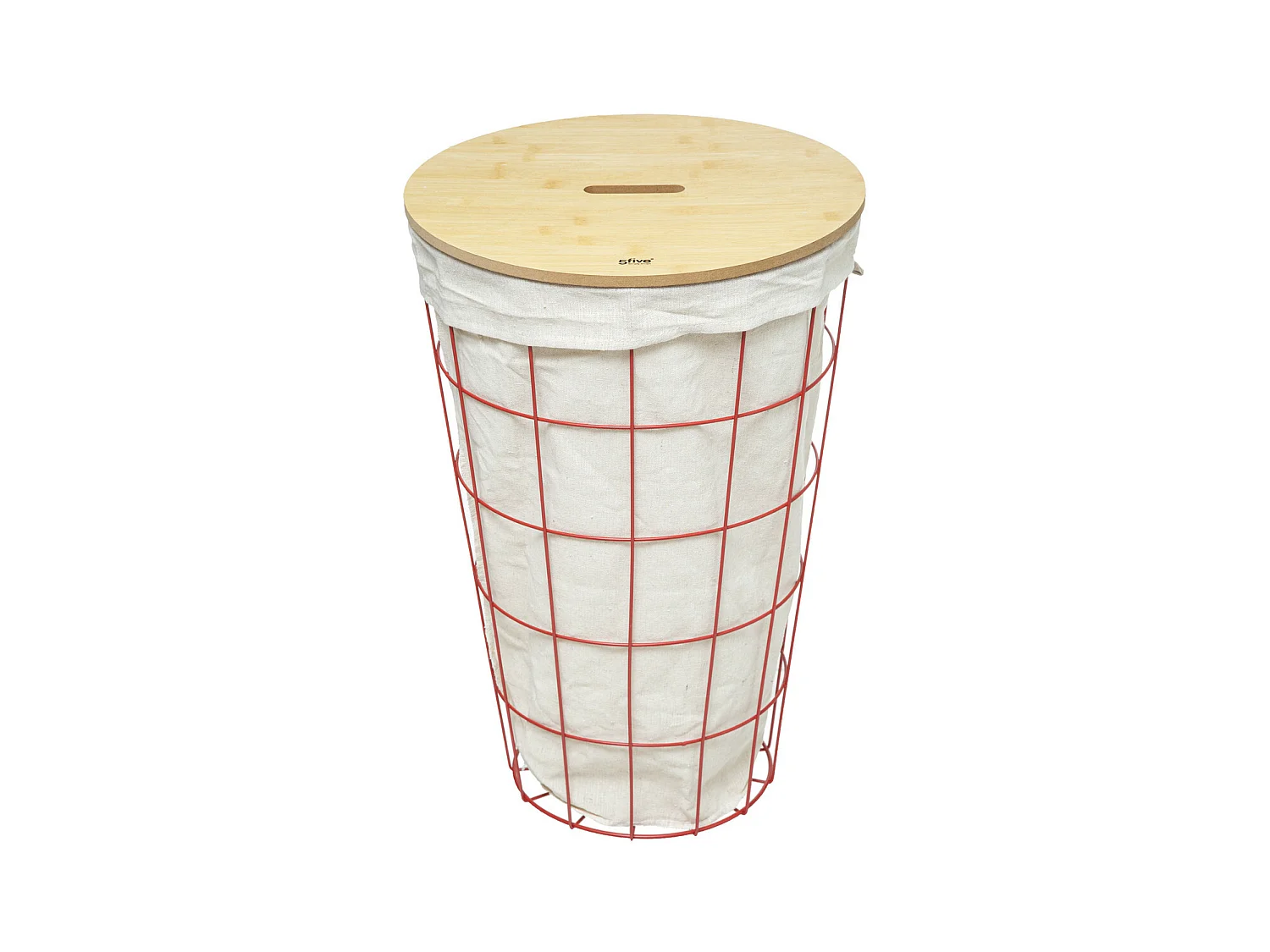 Panier à Linge Déco "Modern" 42L Rose