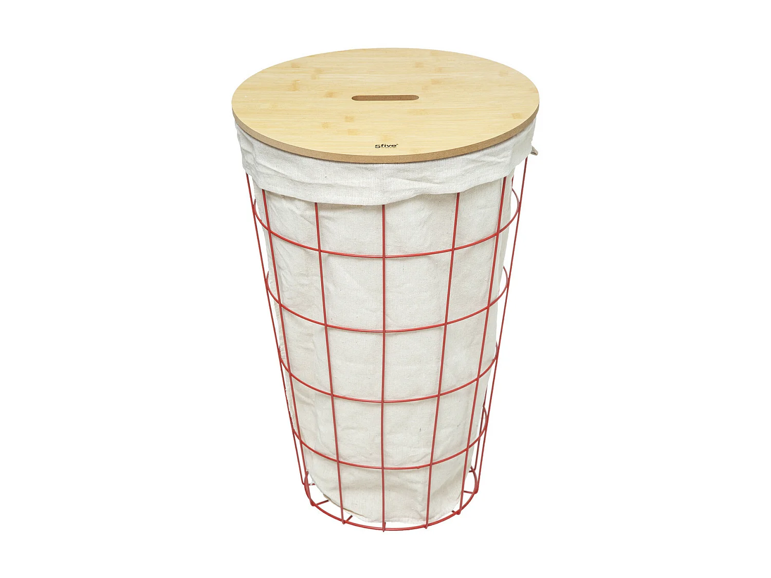 Panier à Linge Déco "Modern" 42L Rose