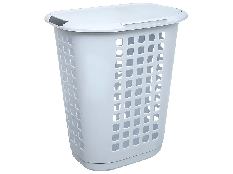 Panier à linge 63L Blanc 2 poignées renforcées L 53.5 x P 39 x H 60 cm