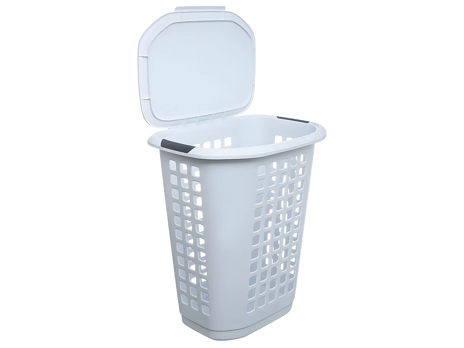 Panier à linge 63L Blanc 2 poignées renforcées L 53.5 x P 39 x H 60 cm