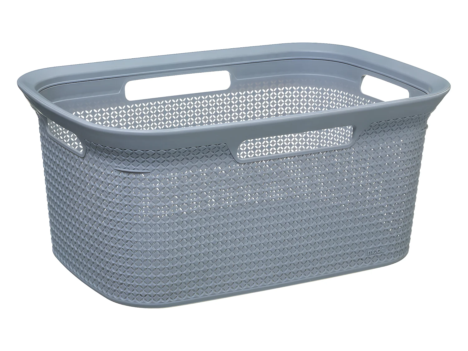 Panier à Linge 45L Gris 4 poignées intégrées L 59 x P 41 x H 27.7 cm