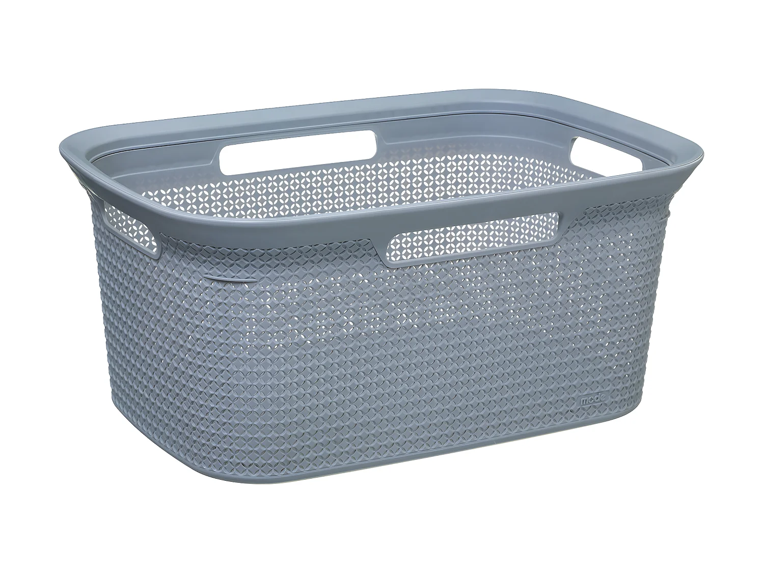 Panier à Linge 45L Gris 4 poignées intégrées L 59 x P 41 x H 27.7 cm