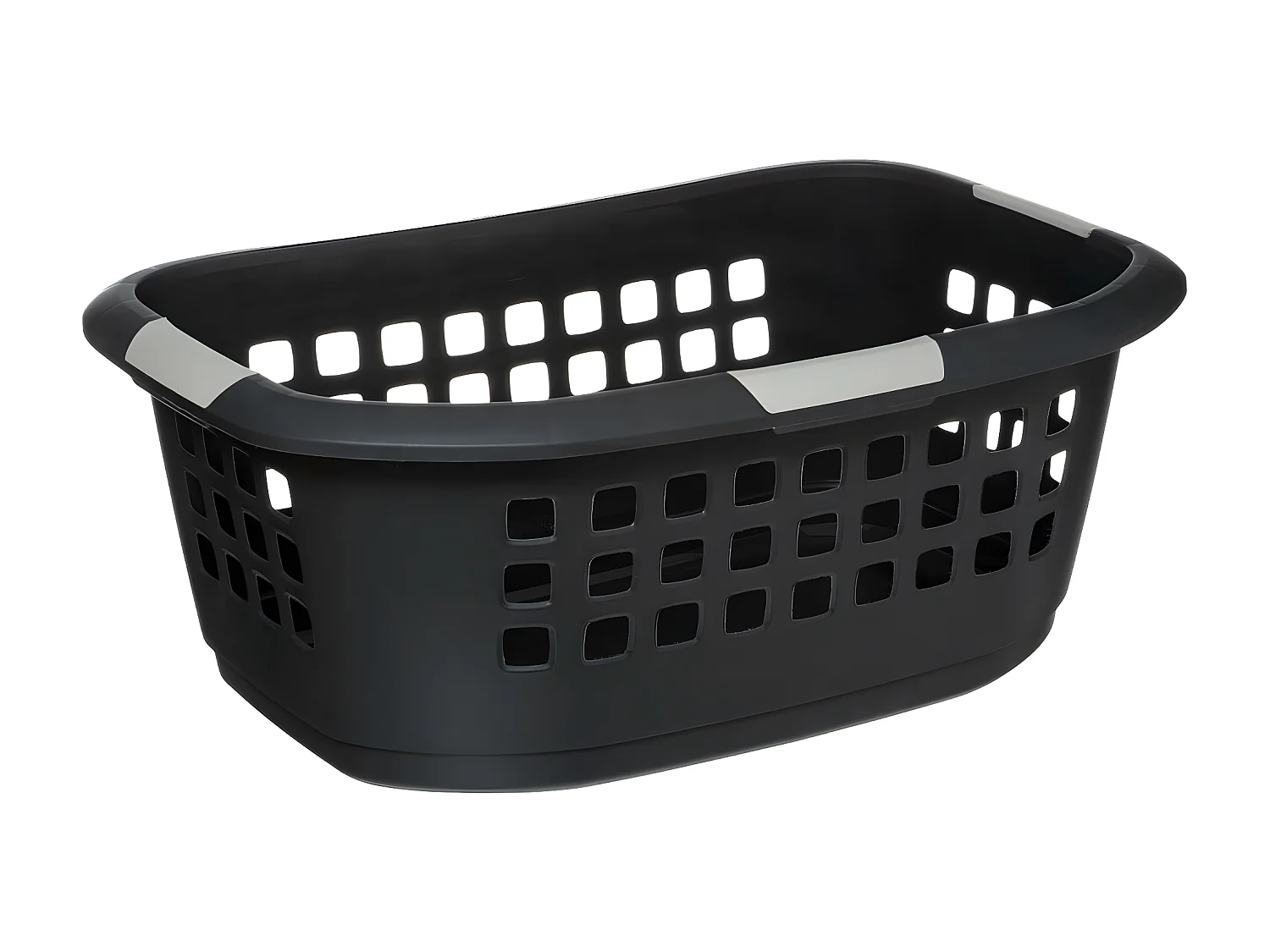 Panier à linge 51L Gris Foncé 3 poignées L 67.5 x P 45.5 x H 27 cm