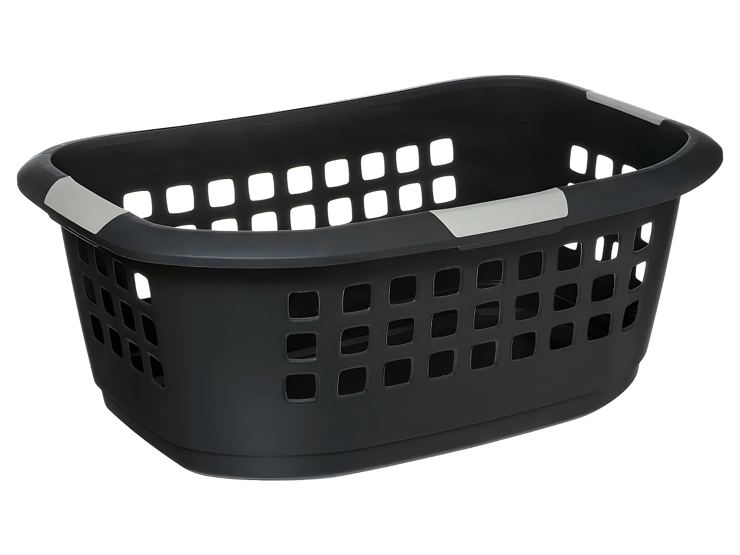 Panier à linge 51L Gris Foncé 3 poignées L 67.5 x P 45.5 x H 27 cm