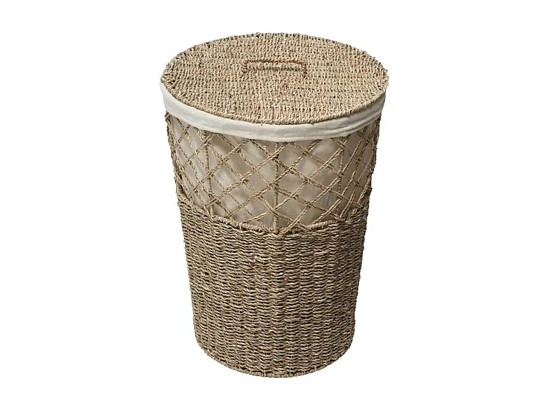 Panier à Linge Rond "Seagrass" 52cm Naturel