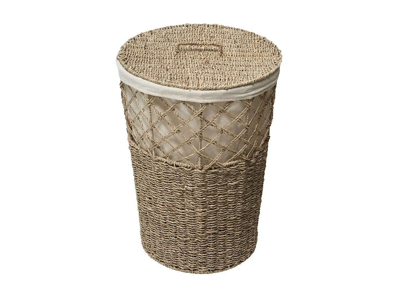 Panier à Linge Rond "Seagrass" 52cm Naturel