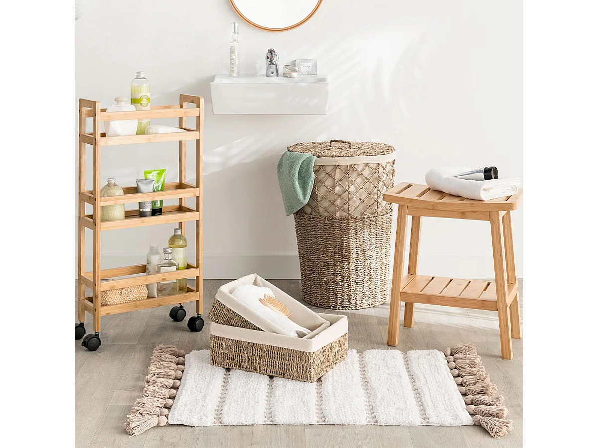 Panier à Linge Rond "Seagrass" 52cm Naturel