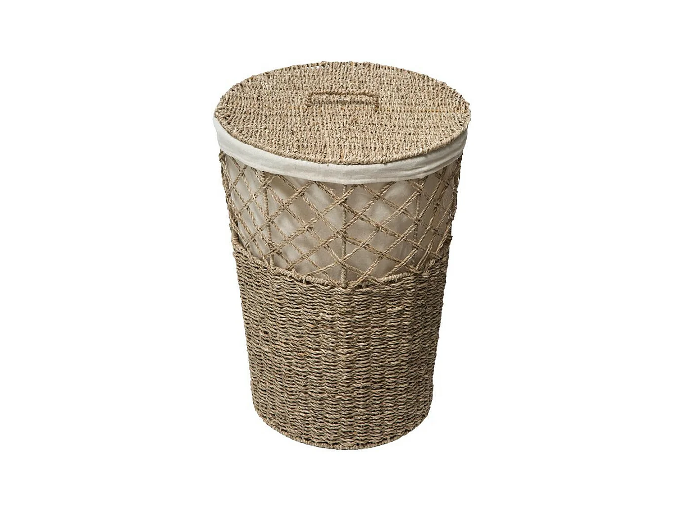 Panier à Linge Rond "Seagrass" 52cm Naturel