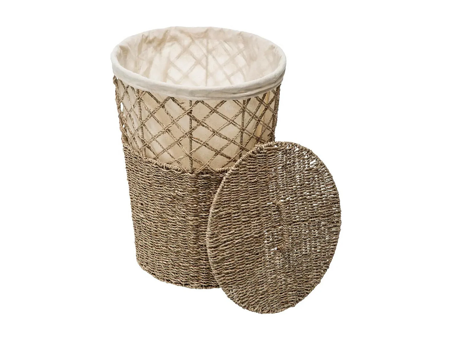 Runder Wäschekorb aus Weide 38 x 58 cm