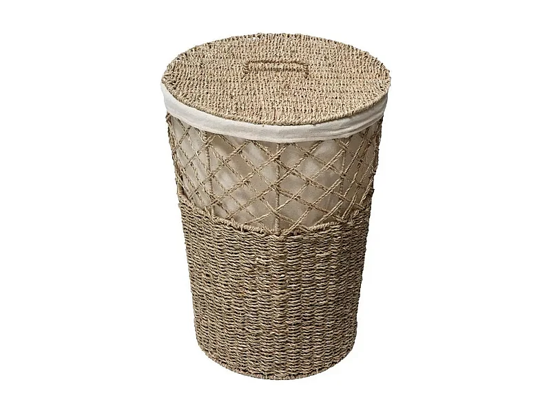 Panier à Linge Rond "Seagrass" 52cm Naturel