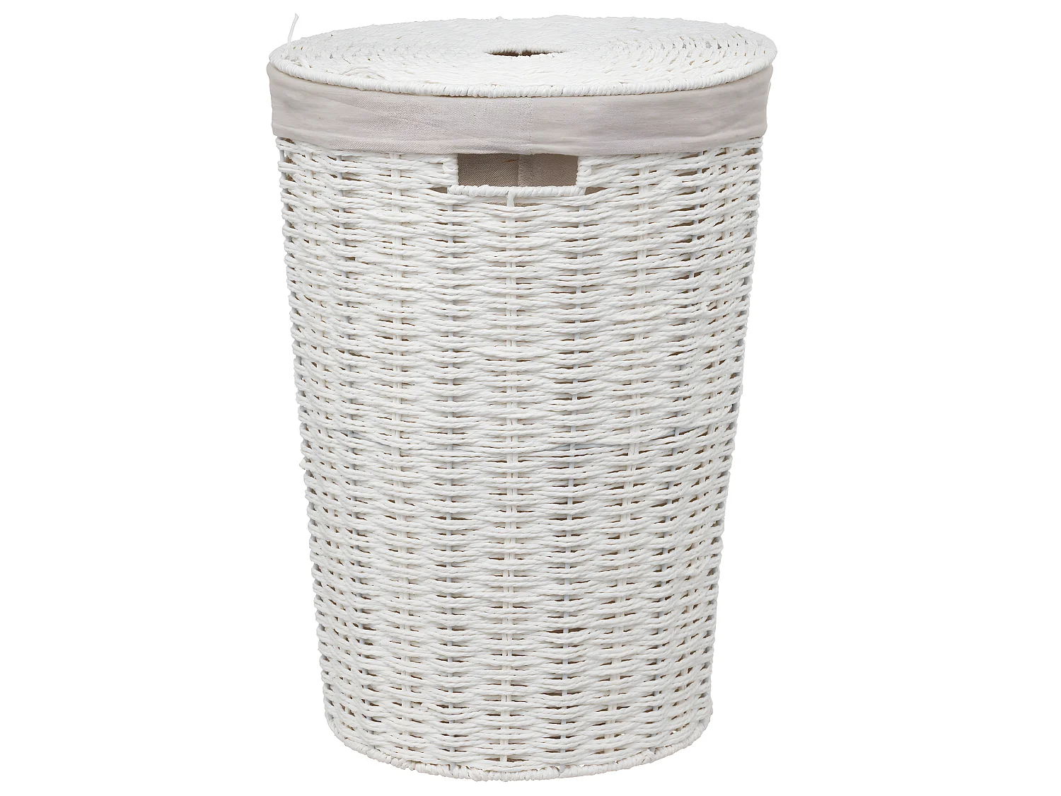 Panier à Linge Rond "Costa" 40L Blanc