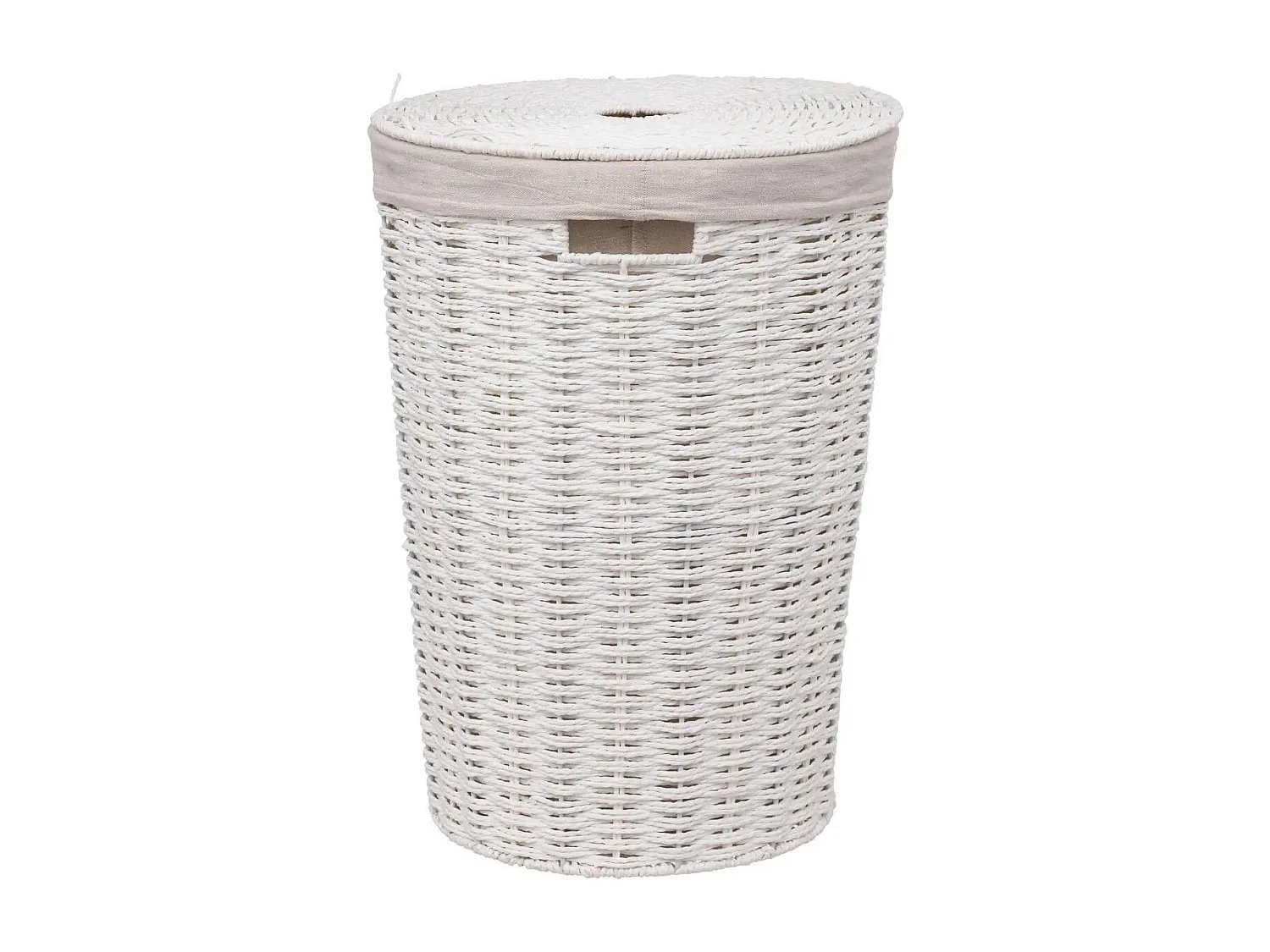 Panier à Linge Rond "Costa" 40L Blanc