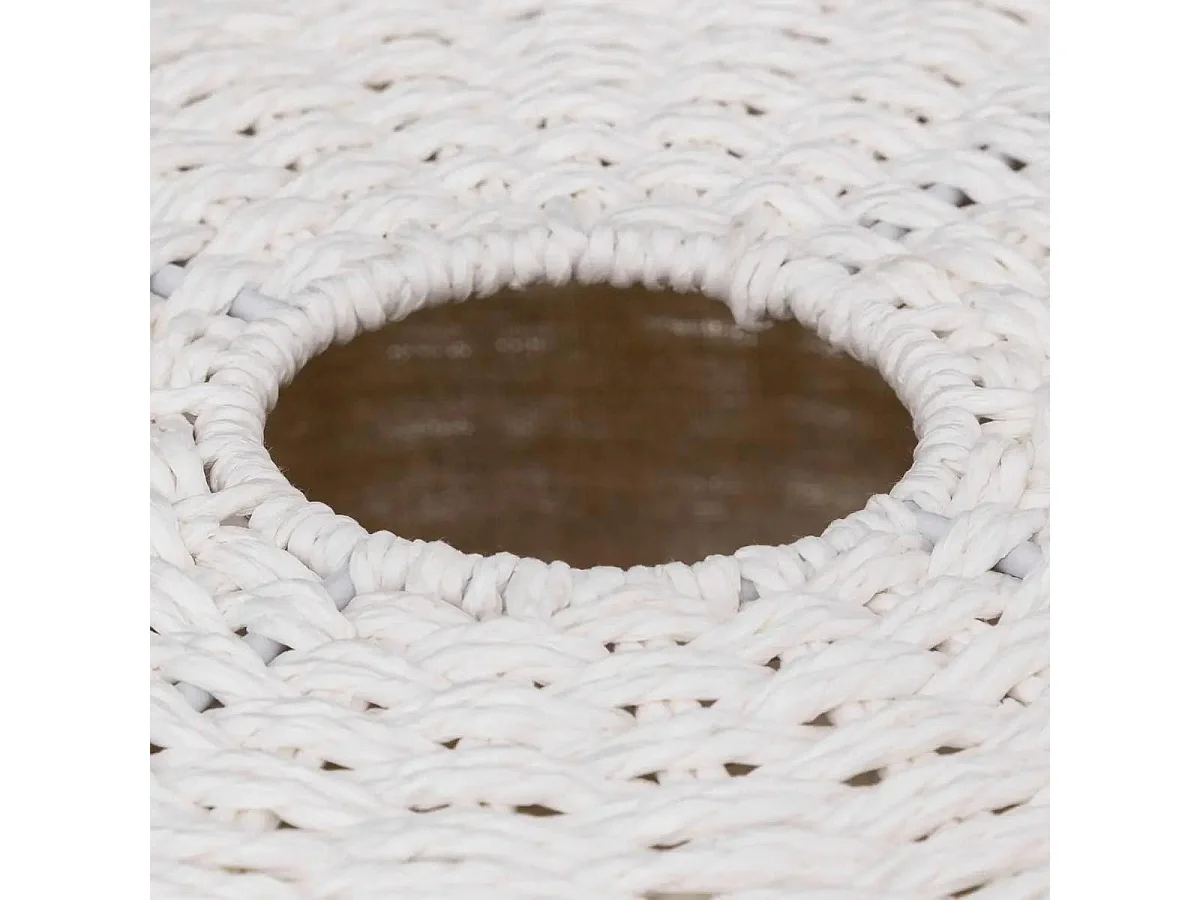 Panier à Linge Rond "Costa" 40L Blanc