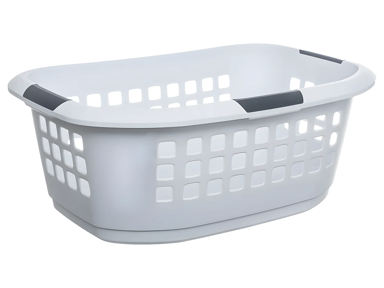 Panier à linge 51L Blanc 3 poignées L 67.5 x P 45.5 x H 27 cm