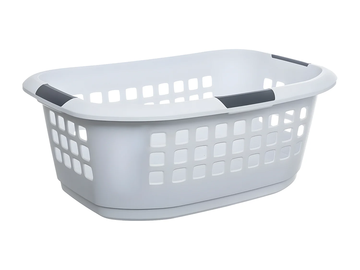 Panier à linge 51L Blanc 3 poignées L 67.5 x P 45.5 x H 27 cm