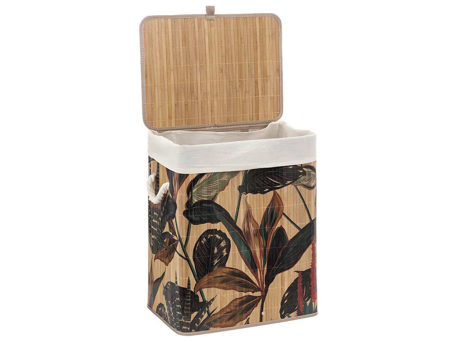 Panier à Linge en Bambou "Palawan" 50L Multicolore