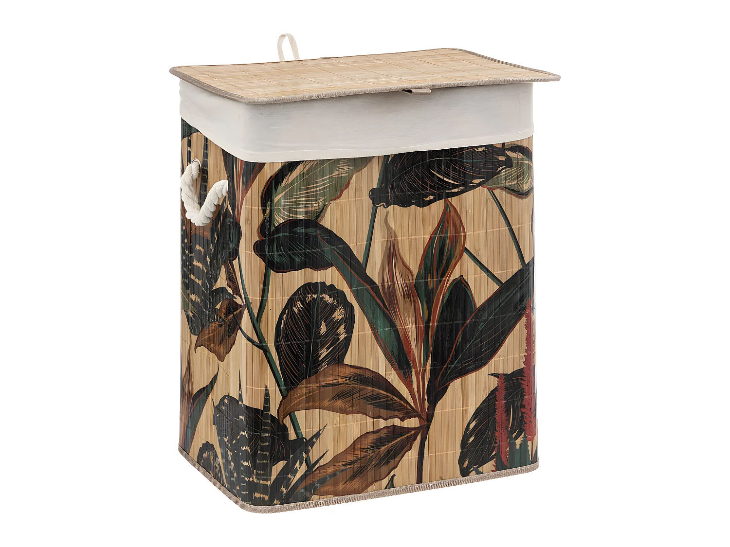 Panier à Linge en Bambou "Palawan" 50L Multicolore