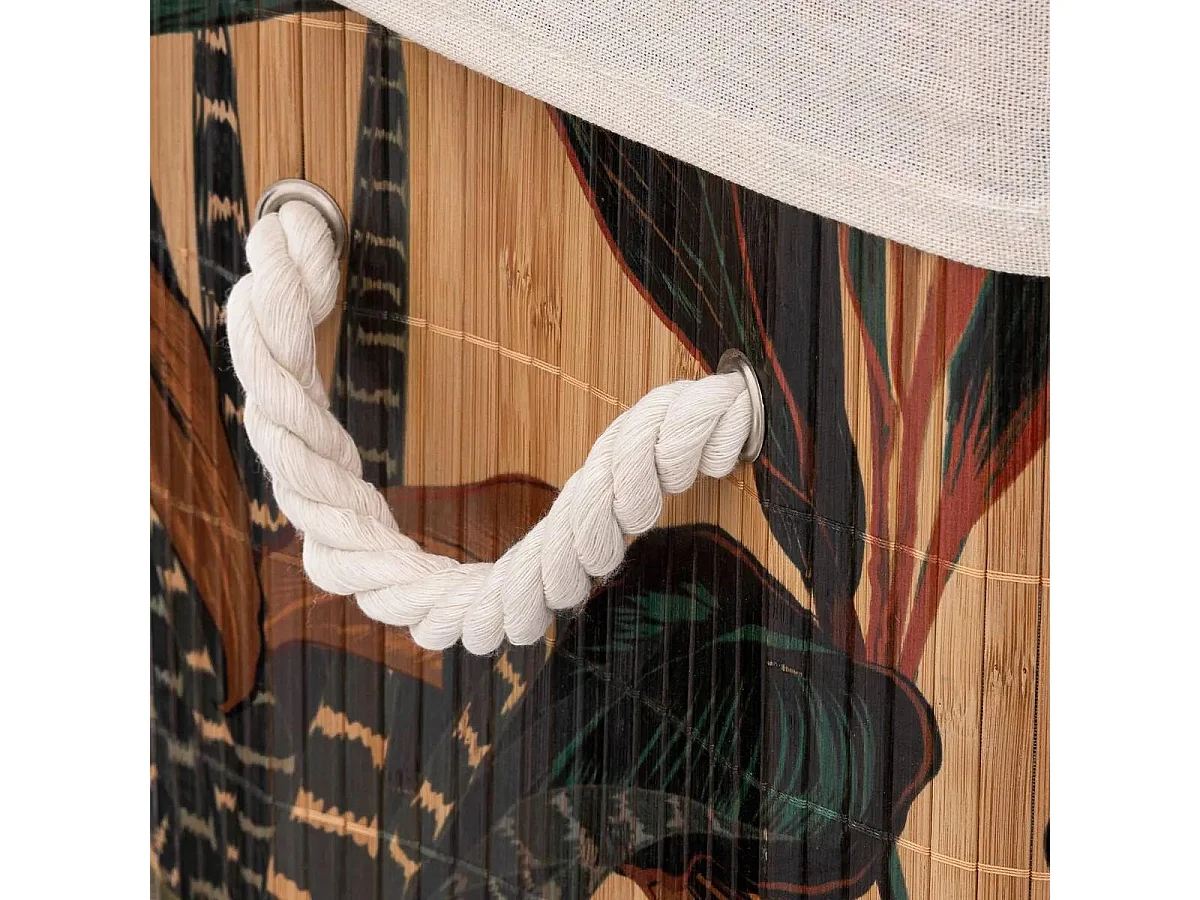 Panier à Linge en Bambou "Palawan" 50L Multicolore